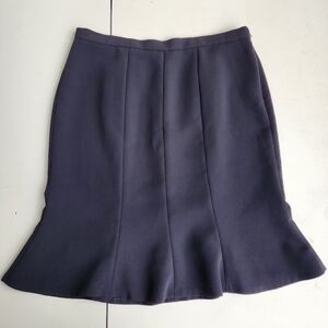 Talbots Skirt Womens Black Career Knee Length Side Zip Work Flare Pencil Sz 12